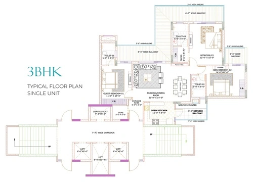 The Lutyens 3BHK apartment Mohali